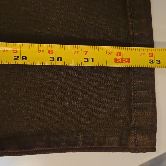 New FDJ Oliva Flare brown denim Jeans 8 Tall - Picture 11 of 12